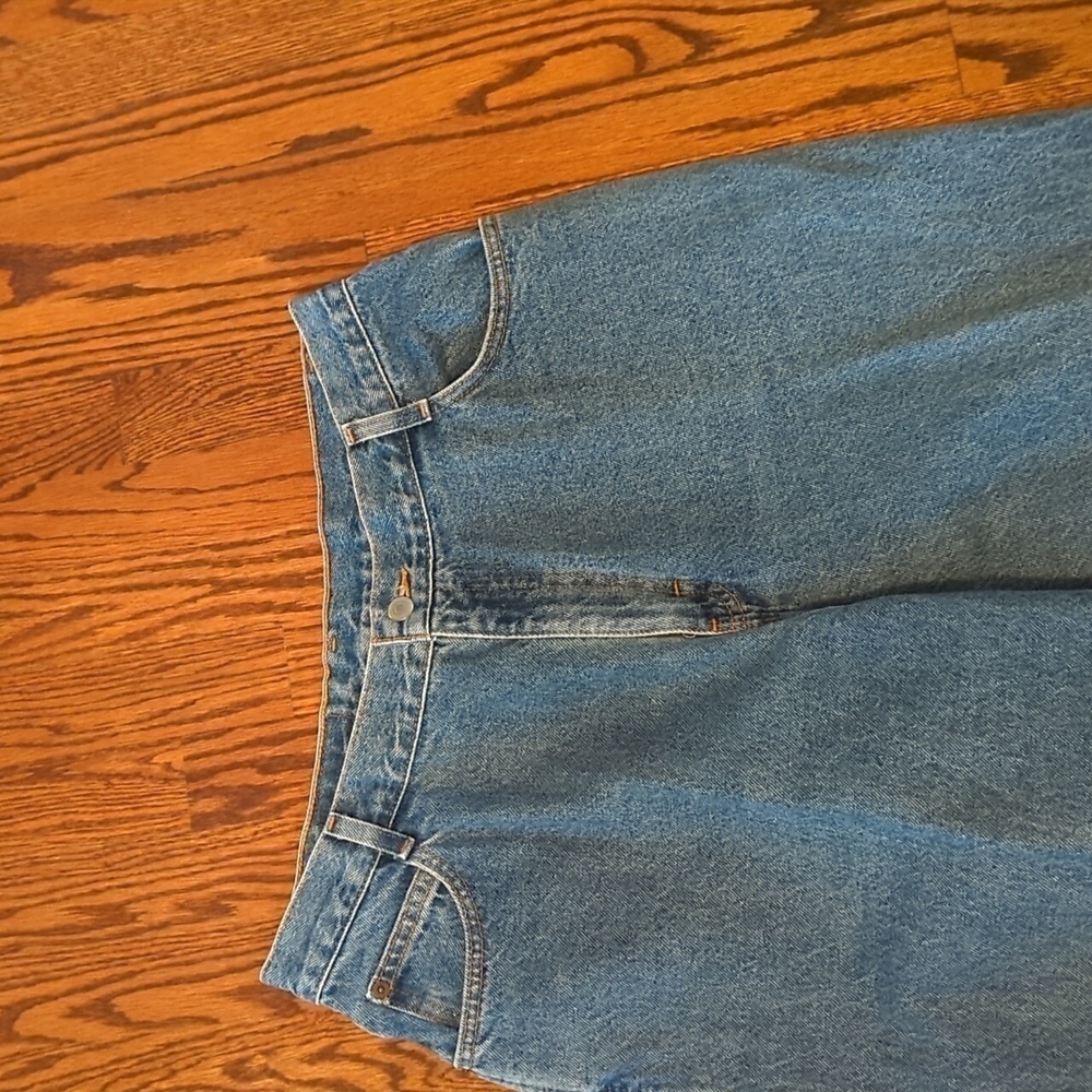 Vtg 80s / 90s Gitano high rise tapered cotton blue denim jeans. W 34" L 32" - Picture 3 of 11